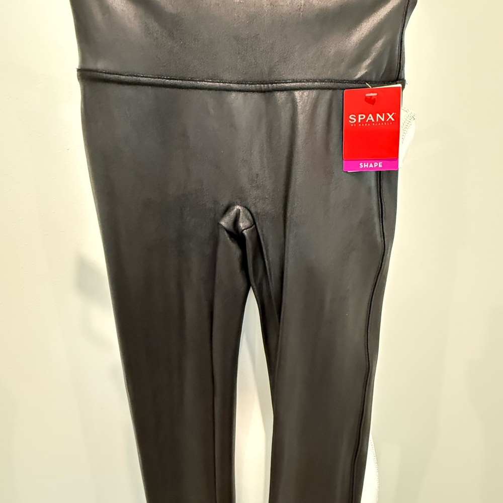 Spanx Black Faux Leather Leggings